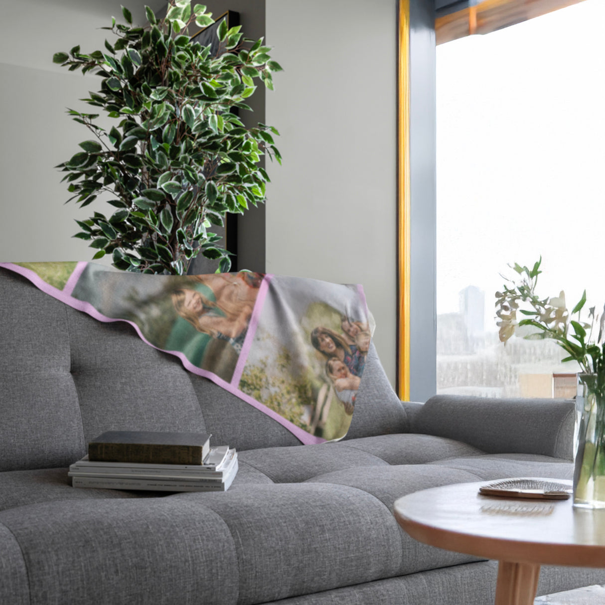 Upload Your Own 6 Photos Custom Made Text Soft Warm Fleece Mink Blanket