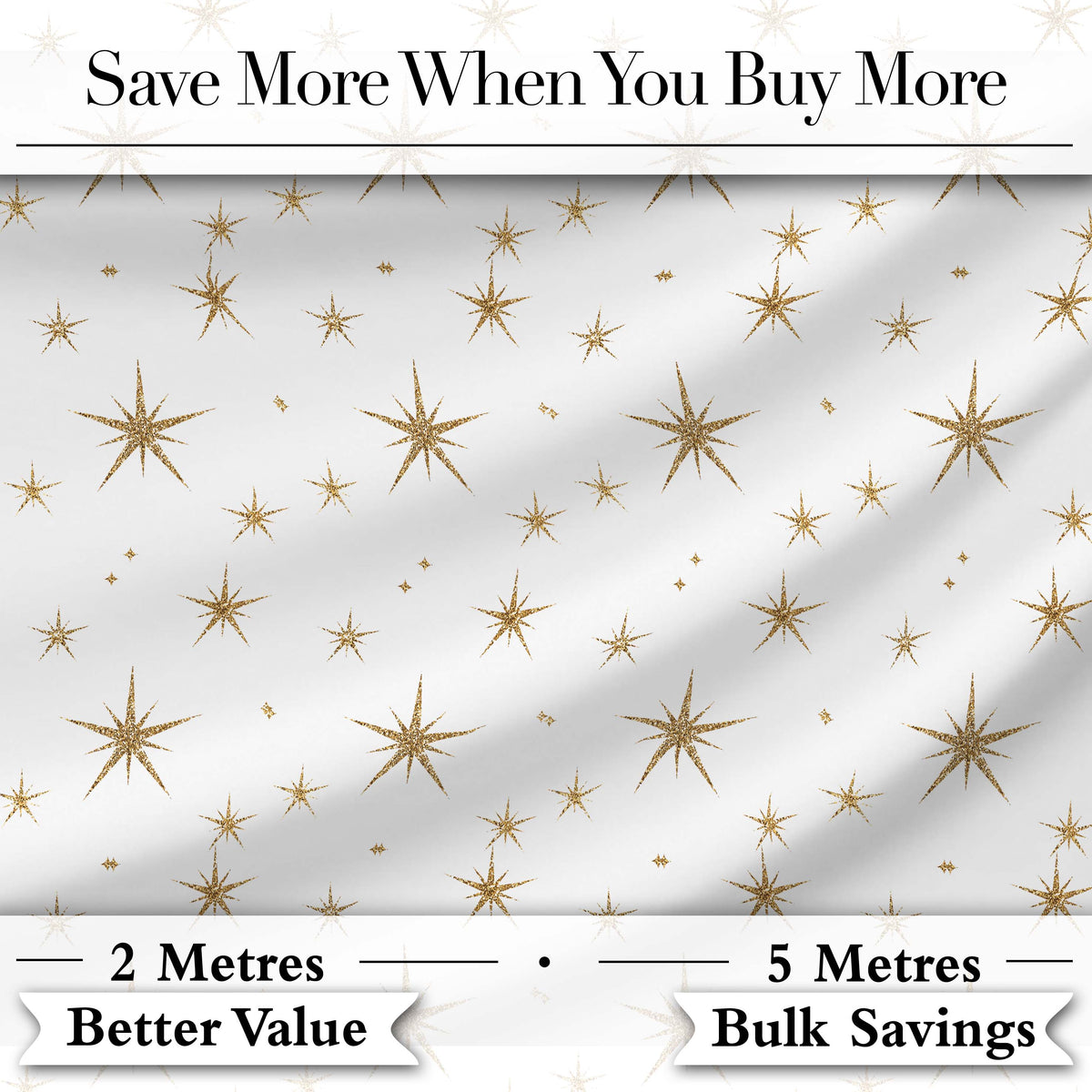 Gold Starburst Minimal Seamless Pattern Thoughtful Gift Idea Lovely Digital Print Material by the Metre UK Sewing Quilting Textile