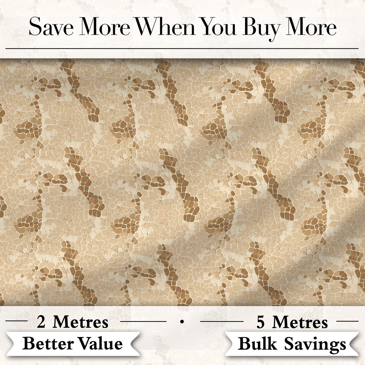Light Beige Crocodile Texture Pattern Realistic Neutral Design Digital Print Material by the Metre UK Sewing Quilting Textile