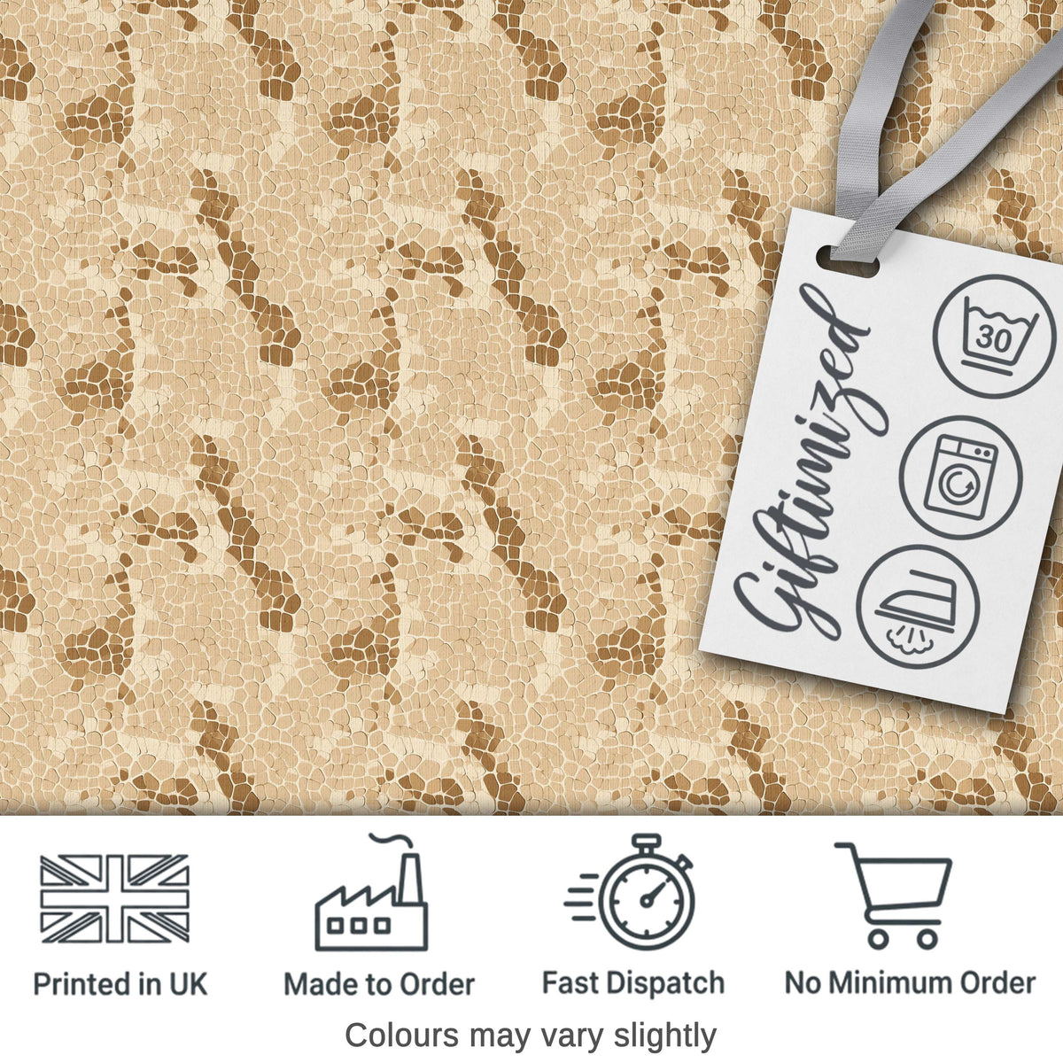 Light Beige Crocodile Texture Pattern Realistic Neutral Design Digital Print Material by the Metre UK Sewing Quilting Textile