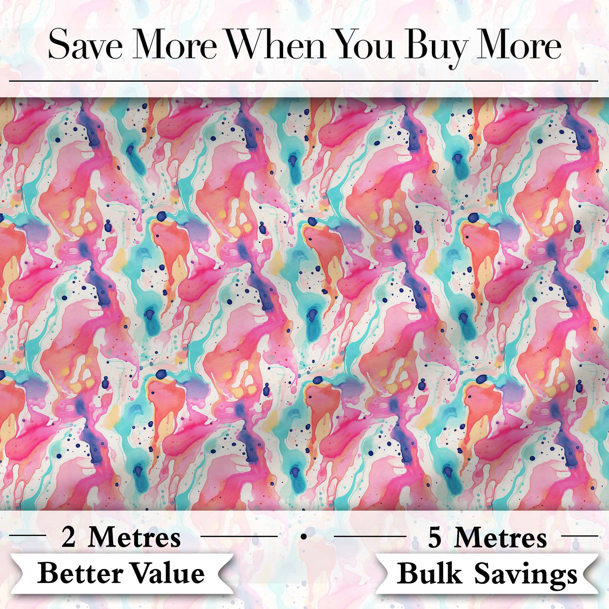 Pastel Ink Flow Pink Purple Blue Abstract Pattern Cute Unique Gift Digital Print Material by the Metre UK Sewing Quilting Textile