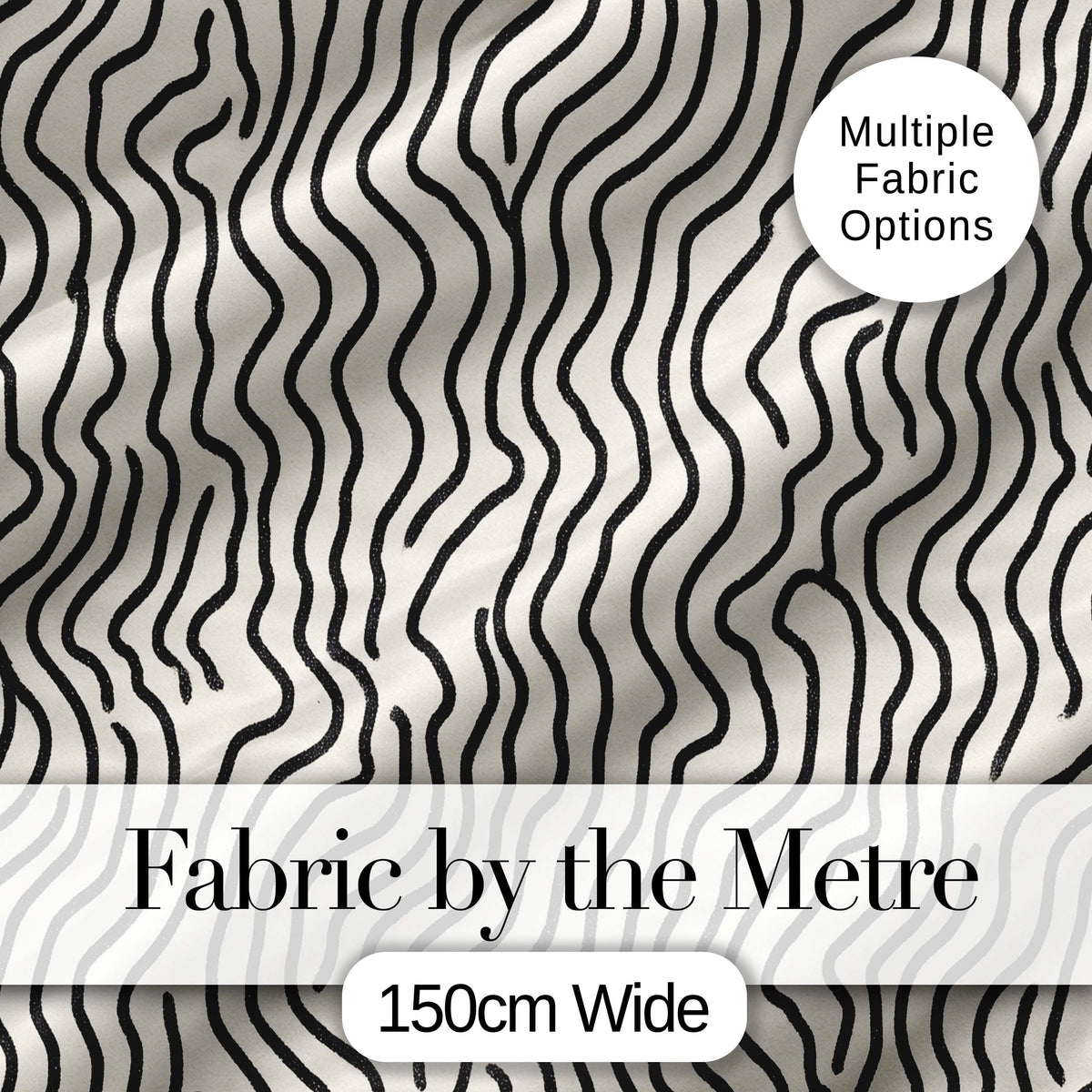 Abstract Cutout Grid Black Cream Modern Geometric Pattern Lovely Digital Print Material by the Metre UK Sewing Quilting Textile