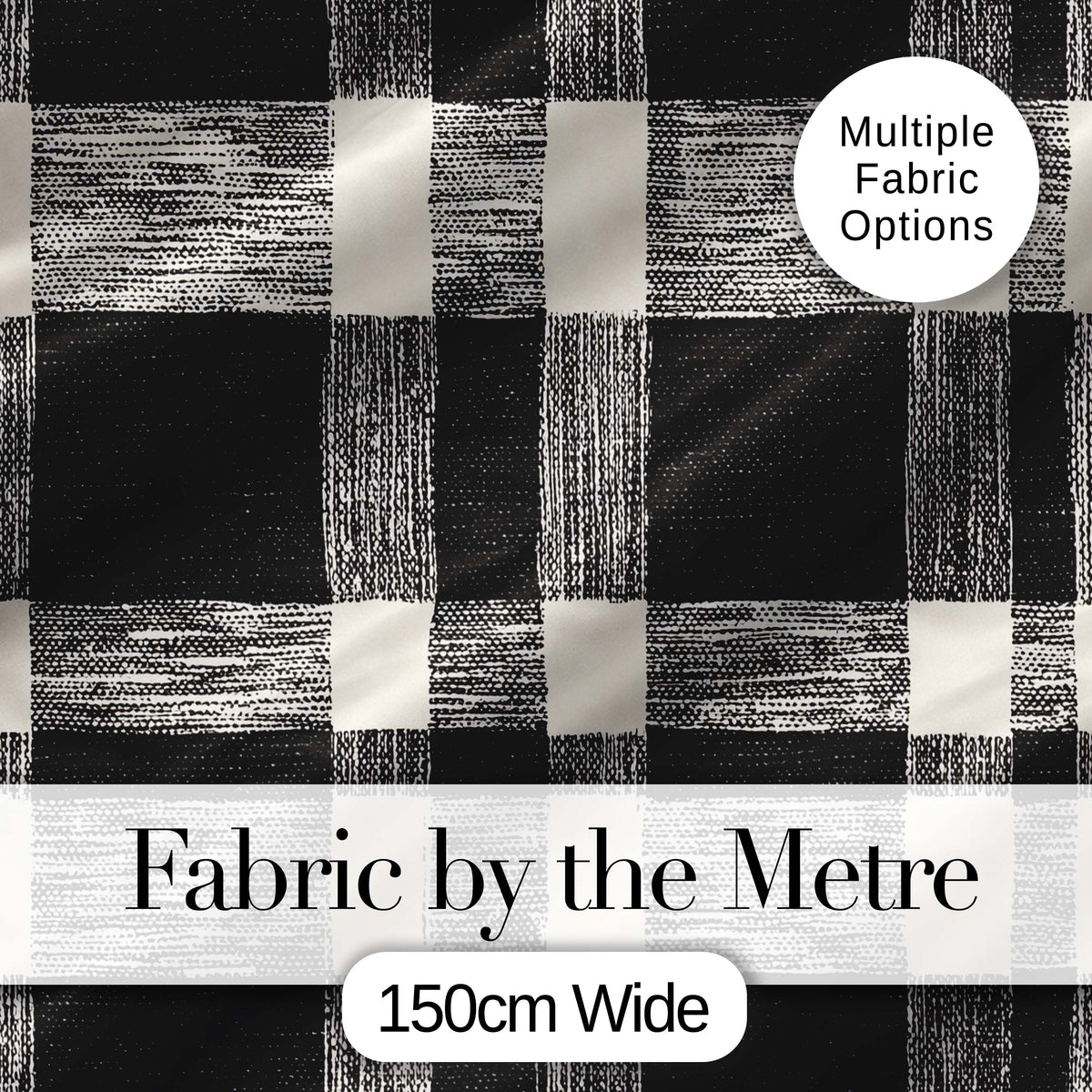 Scallop Fan Shell Black Cream Art Deco Pattern Perfect Gift for Her Digital Print Material by the Metre UK Sewing Quilting Textile