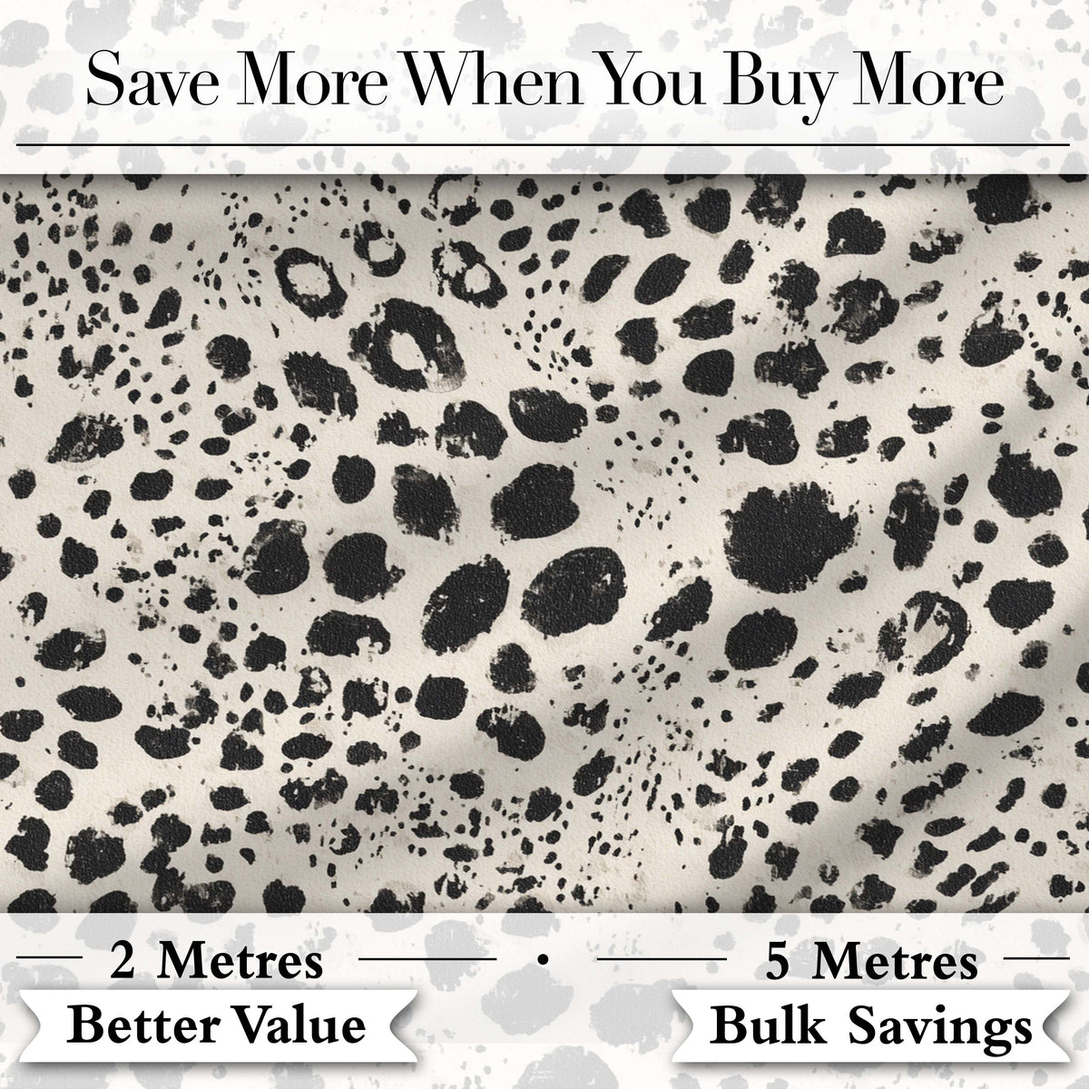 Scattered Paint Droplets Black Beige Abstract Spot Pattern Lovely Digital Print Material by the Metre UK Sewing Quilting Textile