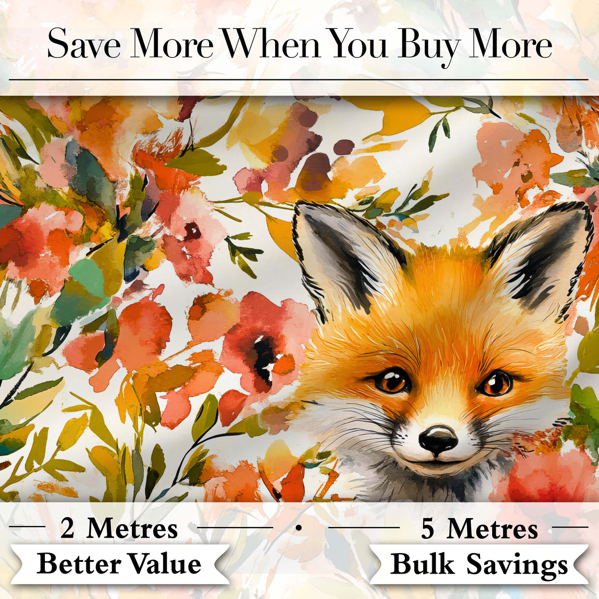Dark Woodland Cute Animals Gold Leaf Pattern Cute Unique Gift Lovely Digital Print Material by the Metre UK Sewing Quilting Textile