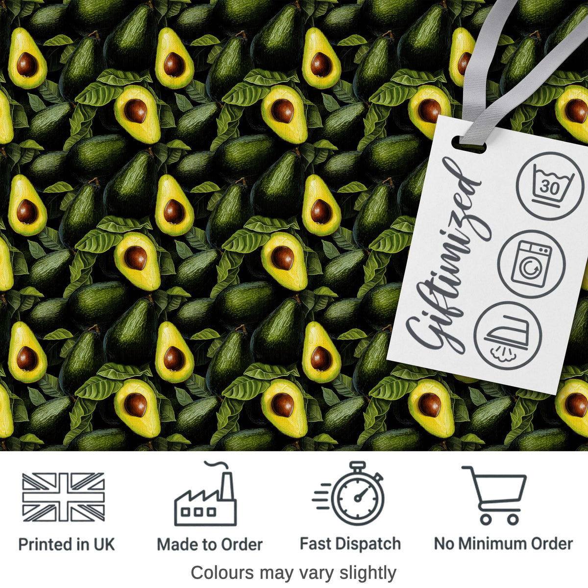 Avocado Leaf Fresh Green Pattern Stylish Everyday Lovely Digital Print Material by the Metre UK Sewing Quilting Textile