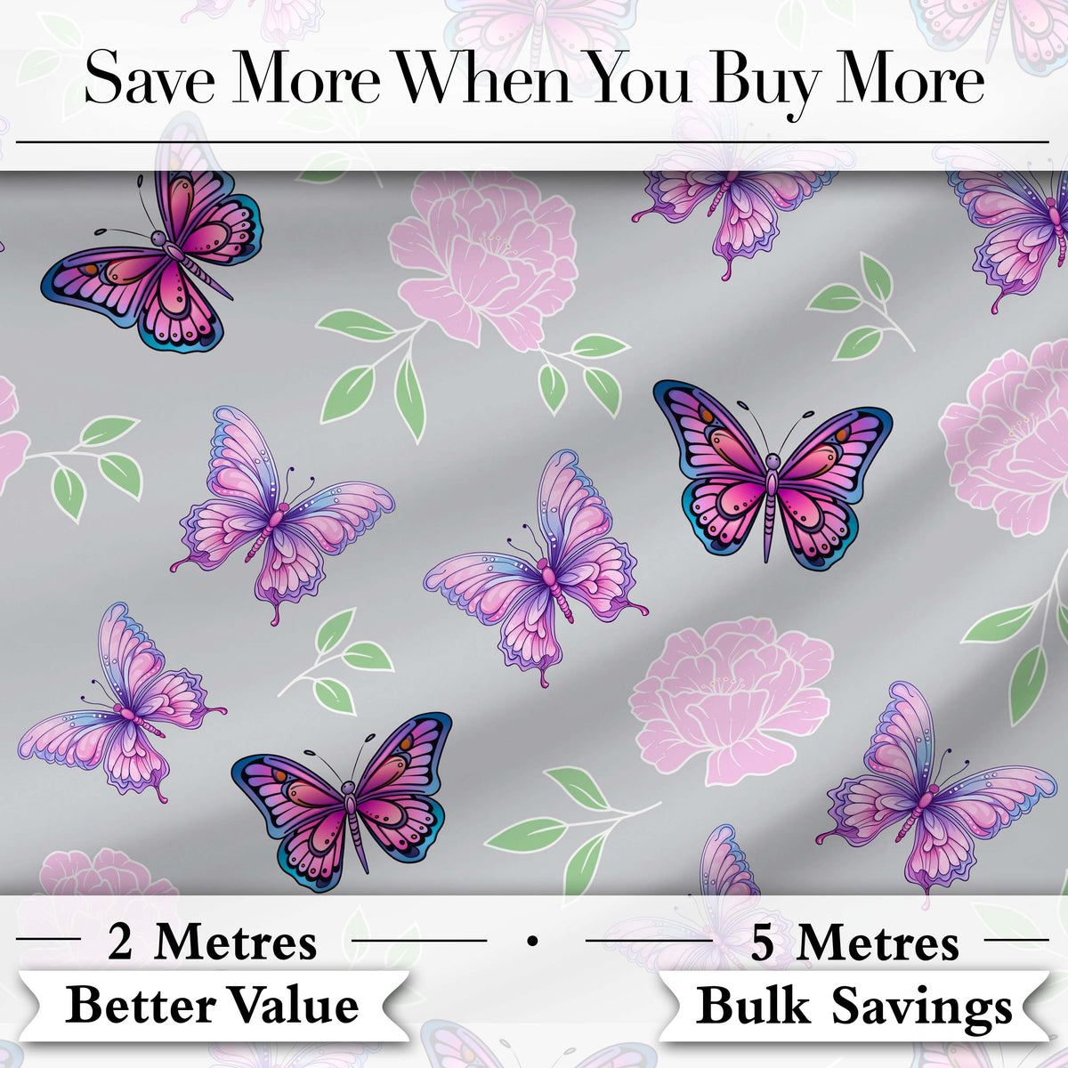 Galaxy Butterfly Neon Pink Blue Dark Space Seamless Pattern Lovely Digital Print Material by the Metre UK Sewing Quilting Textile