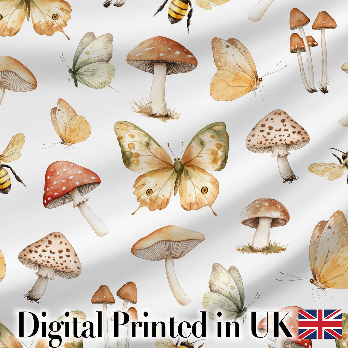 Pastel Watercolor Butterflies Lavender Background Seamless Pattern Digital Print Material by the Metre UK Sewing Quilting Textile