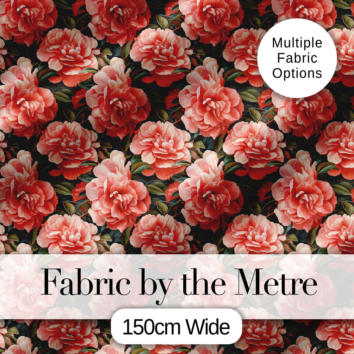 Pastel Pink Peony Floral Light Blue Background Seamless Pattern Digital Print Material by the Metre UK Sewing Quilting Textile