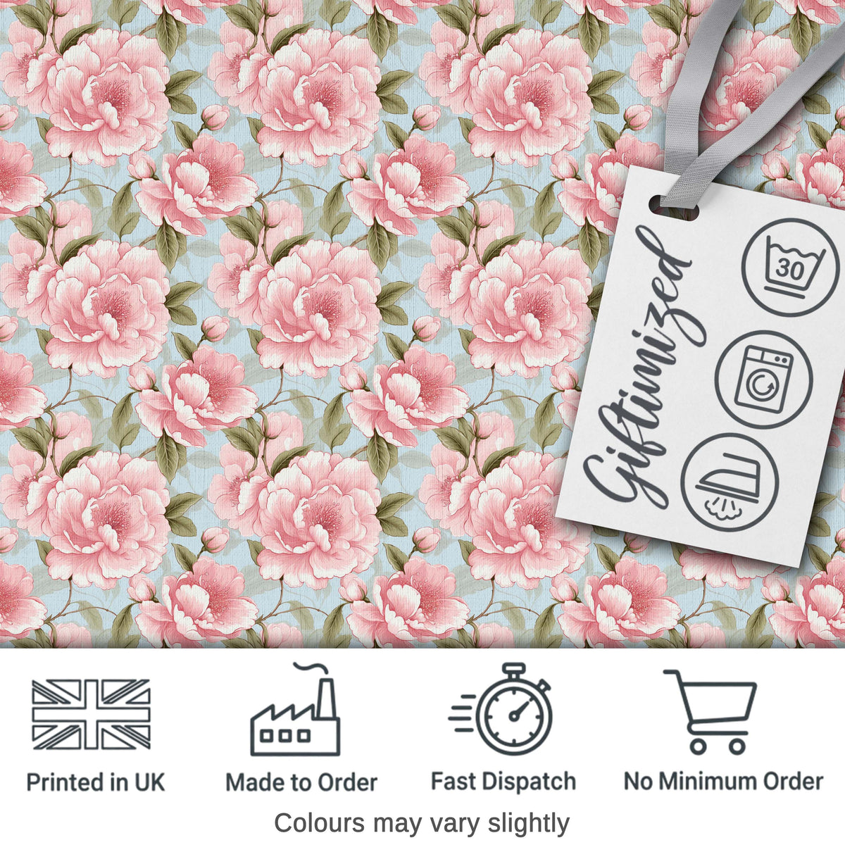 Classic Red and Ivory Rose Dense Floral Seamless Pattern Lovely Digital Print Material by the Metre UK Sewing Quilting Textile