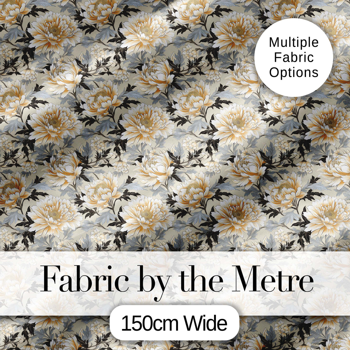 Vintage Pink Peony Floral Branch Seamless Pattern Cute Unique Gift Digital Print Material by the Metre UK Sewing Quilting Textile