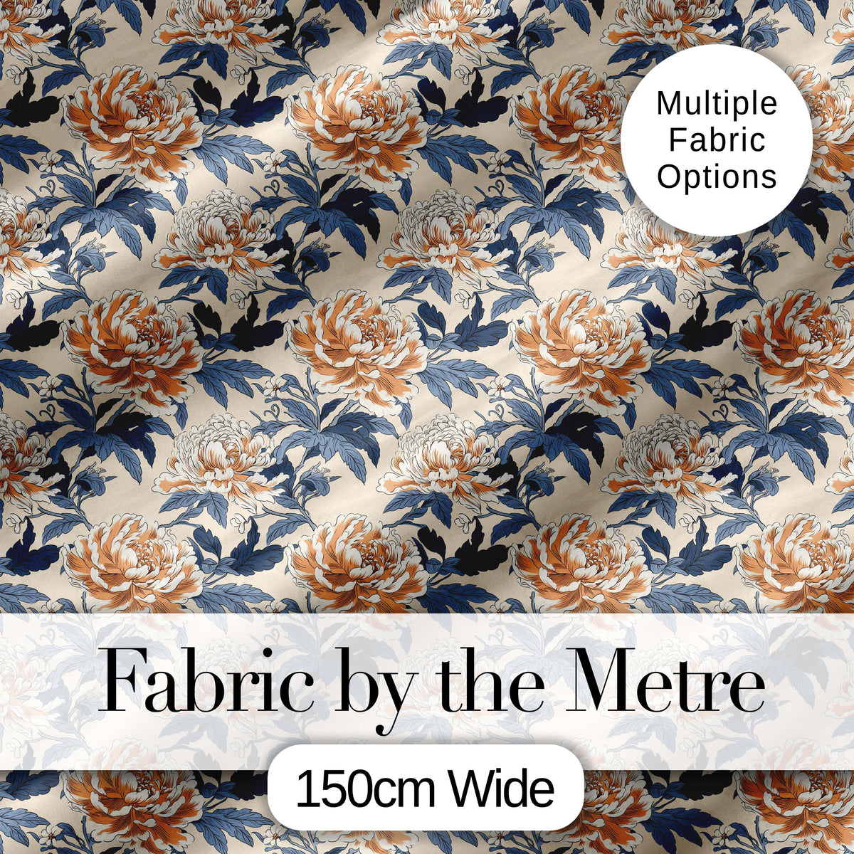 Red Blossom Oriental Floral Branch Seamless Pattern Cute Unique Gift Digital Print Material by the Metre UK Sewing Quilting Textile