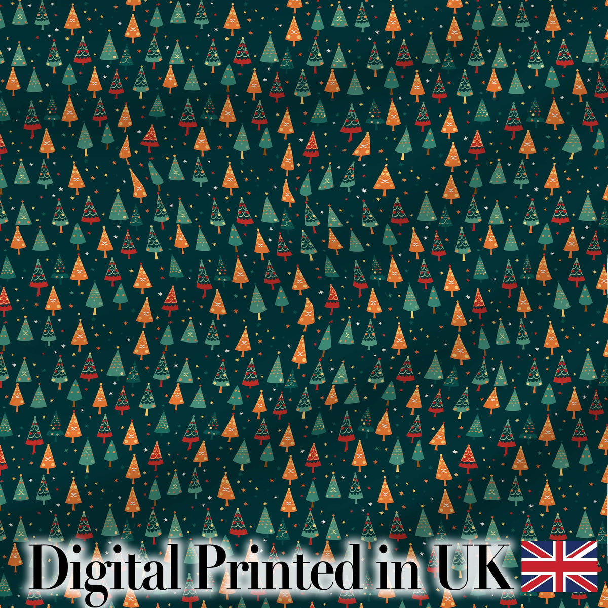 Minimal Christmas Tree Scandinavian Neutral Seamless Pattern Lovely Digital Print Material by the Metre UK Sewing Quilting Textile