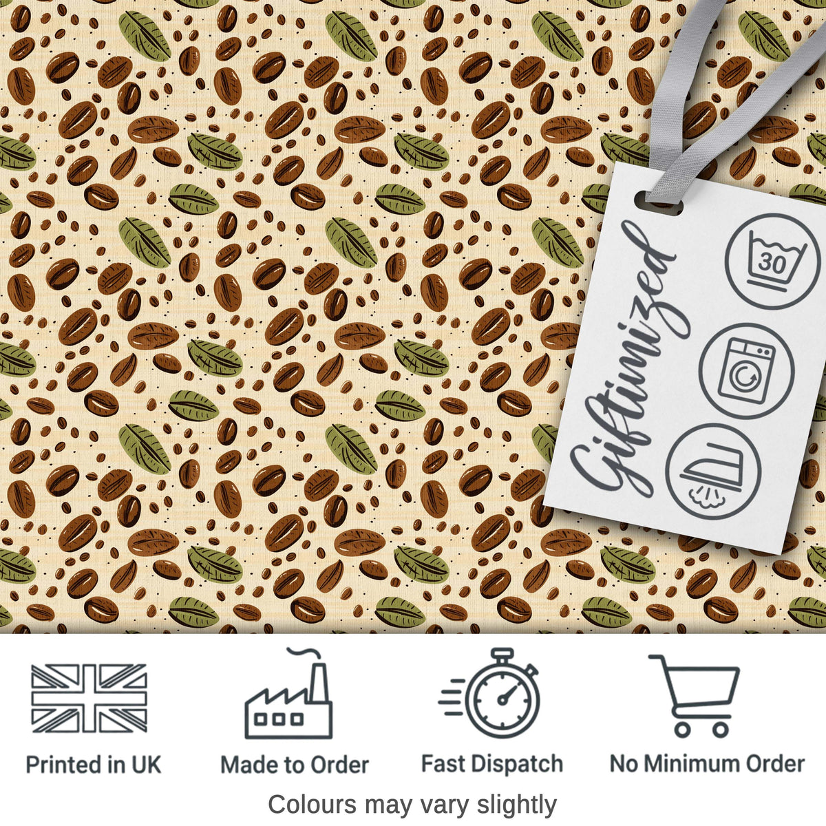 Soft Pink Green Botanical Leaves Seamless Pattern Cute Unique Gift Digital Print Material by the Metre UK Sewing Quilting Textile