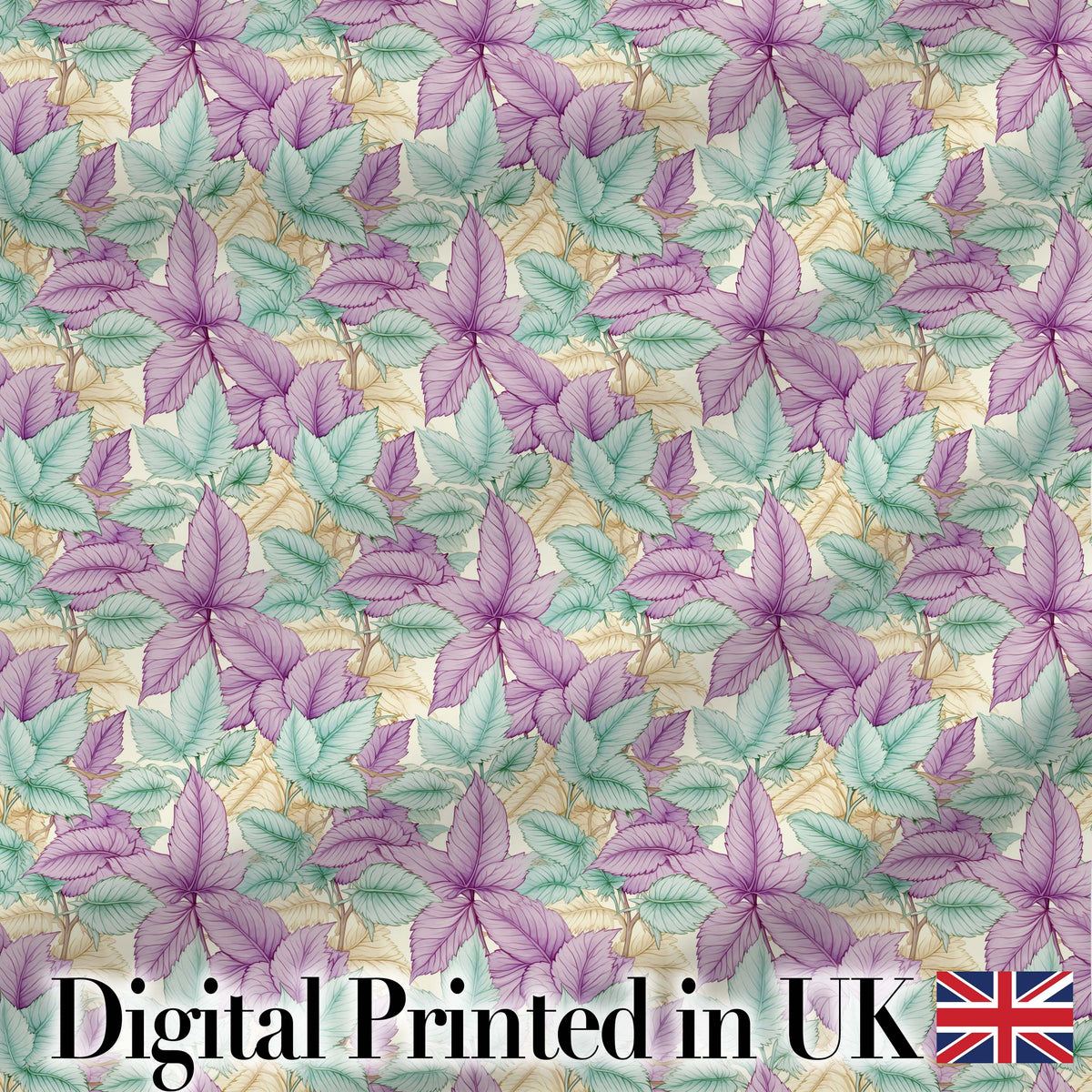 Red Green Tropical Leaves Dense Botanical Seamless Pattern Lovely Digital Print Material by the Metre UK Sewing Quilting Textile