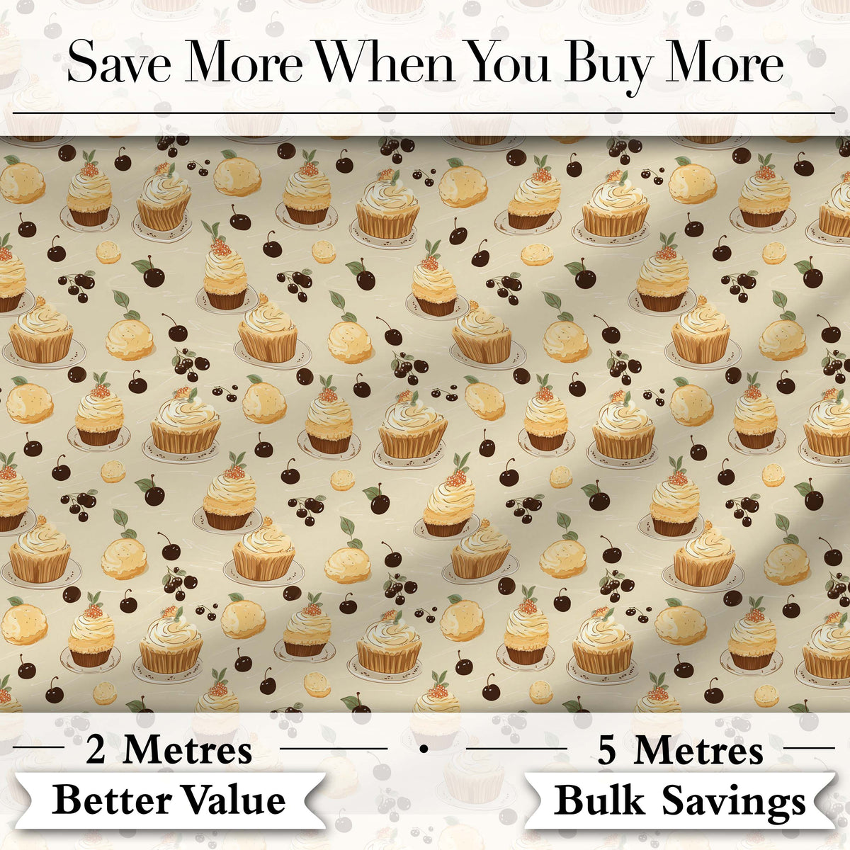 Realistic Butter Croissant Bakery Style Repeating Seamless Pattern Digital Print Material by the Metre UK Sewing Quilting Textile