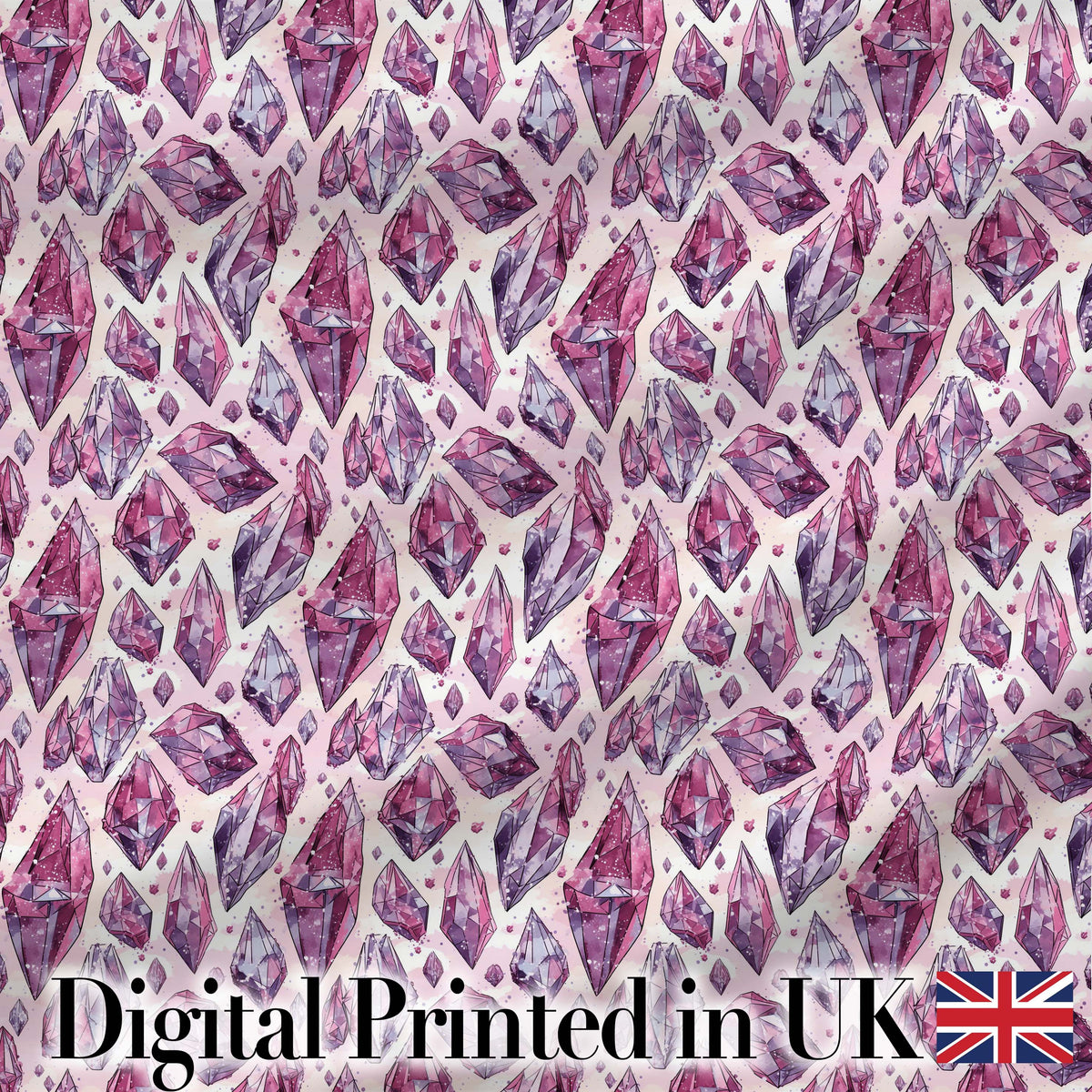 Vibrant Abstract Crystal Brushstroke Seamless Pattern Lovely Digital Print Material by the Metre UK Sewing Quilting Textile