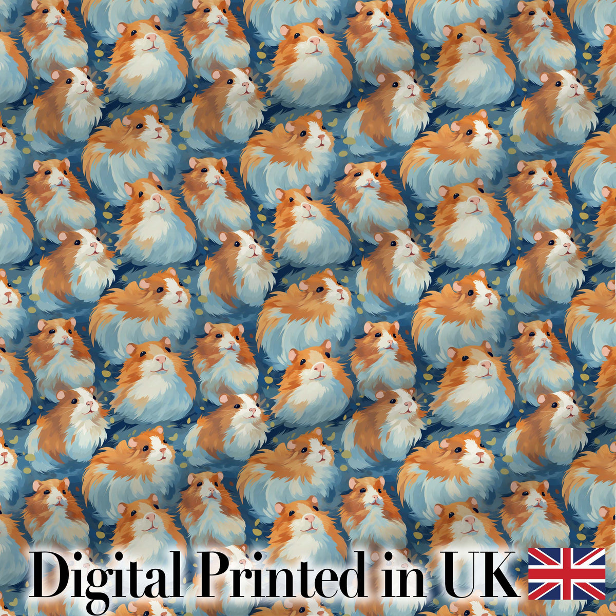 Minimal Bunny Snow Field Seamless Pattern Cute Unique Gift Lovely Digital Print Material by the Metre UK Sewing Quilting Textile
