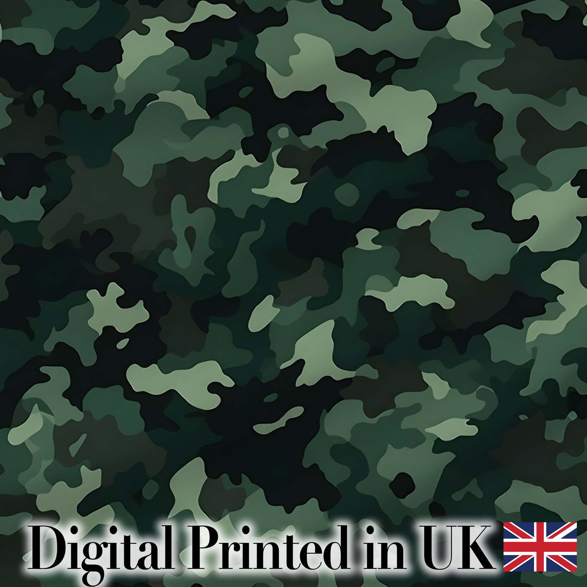 Blue Tone Camouflage Abstract Modern Seamless Pattern Lovely Digital Print Material by the Metre UK Sewing Quilting Textile