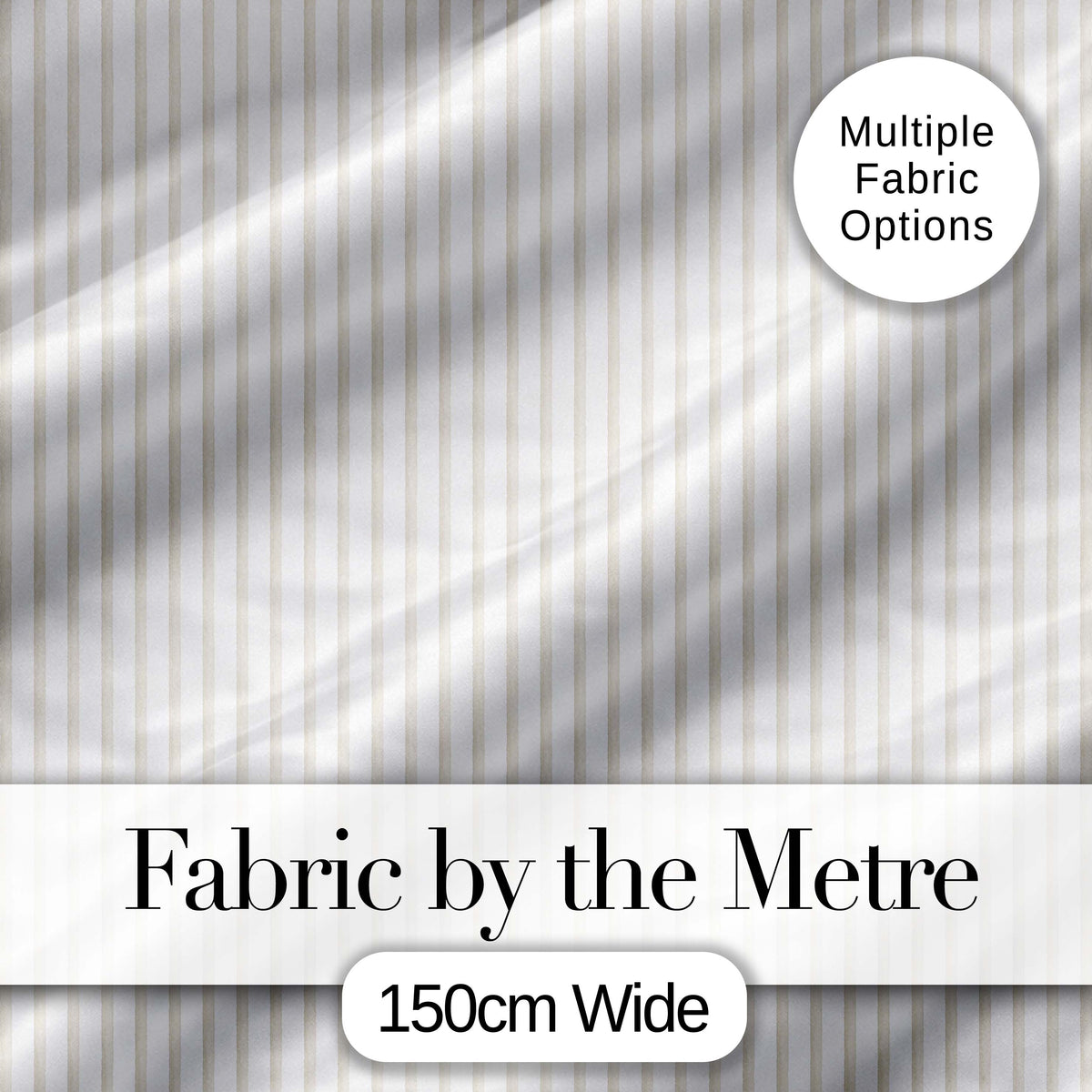 Minimal Vertical Stripe Seamless Pattern in Beige Tones Digital Print Fabric by the Metre UK Sewing Quilting Textile