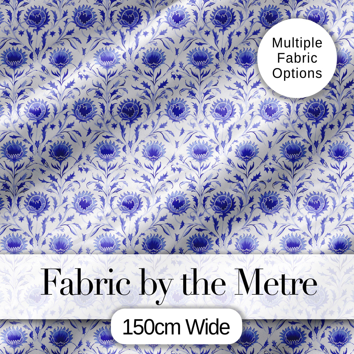 Artistic Lavender Floral Pattern with Muted Tones and Fine Detail Digital Print Fabric by the Metre UK Sewing Quilting Textile