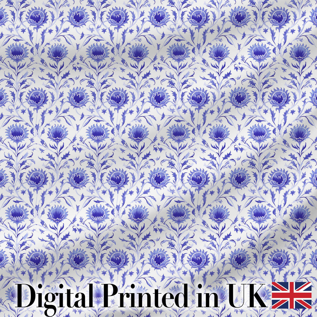 Artistic Lavender Floral Pattern with Muted Tones and Fine Detail Digital Print Fabric by the Metre UK Sewing Quilting Textile