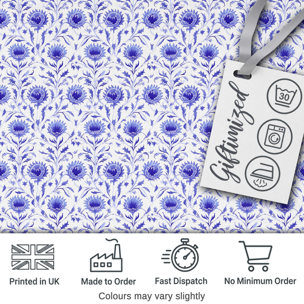Artistic Lavender Floral Pattern with Muted Tones and Fine Detail Digital Print Fabric by the Metre UK Sewing Quilting Textile