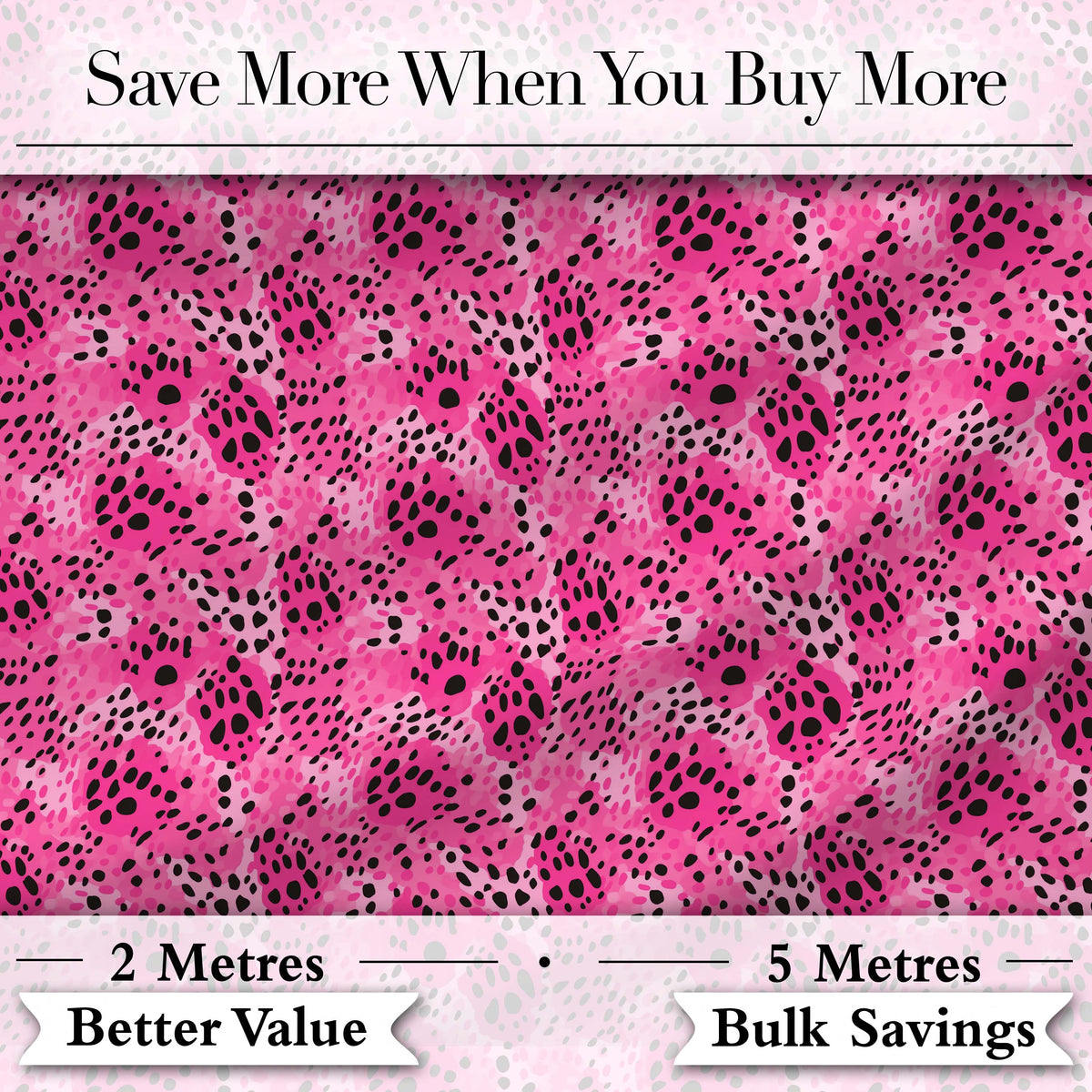 Bright Pink Leopard Spot Seamless Pattern Bold Animal Print Design Digital Print Fabric by the Metre UK Sewing Quilting Textile