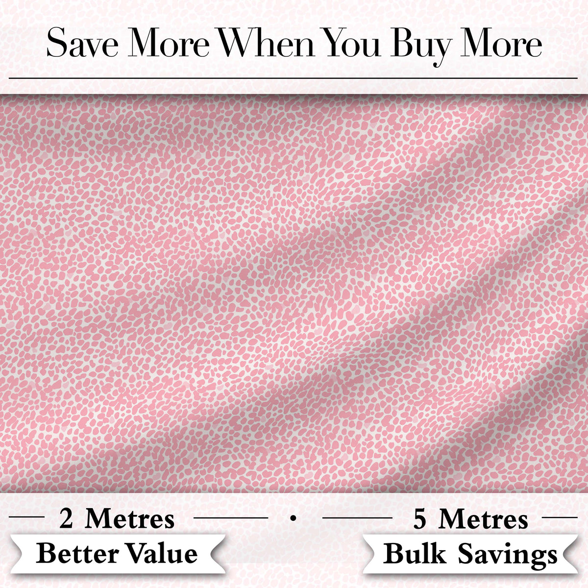 Pastel Pink Watercolour Animal Print Soft Blended Seamless Pattern Digital Print Fabric by the Metre UK Sewing Quilting Textile