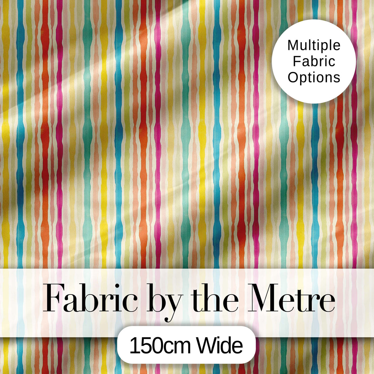 Muted Multicolour Vertical Stripe Texture Seamless Pattern Digital Print Fabric by the Metre UK Sewing Quilting Textile