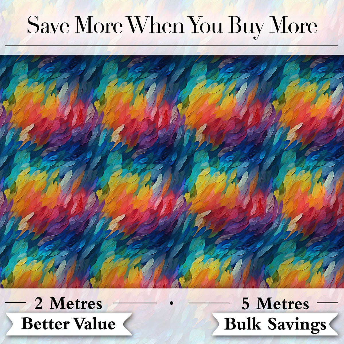Vivid Rainbow Fluid Art Swirl Pattern Seamless Pattern Digital Print Fabric by the Metre UK Sewing Quilting Textile