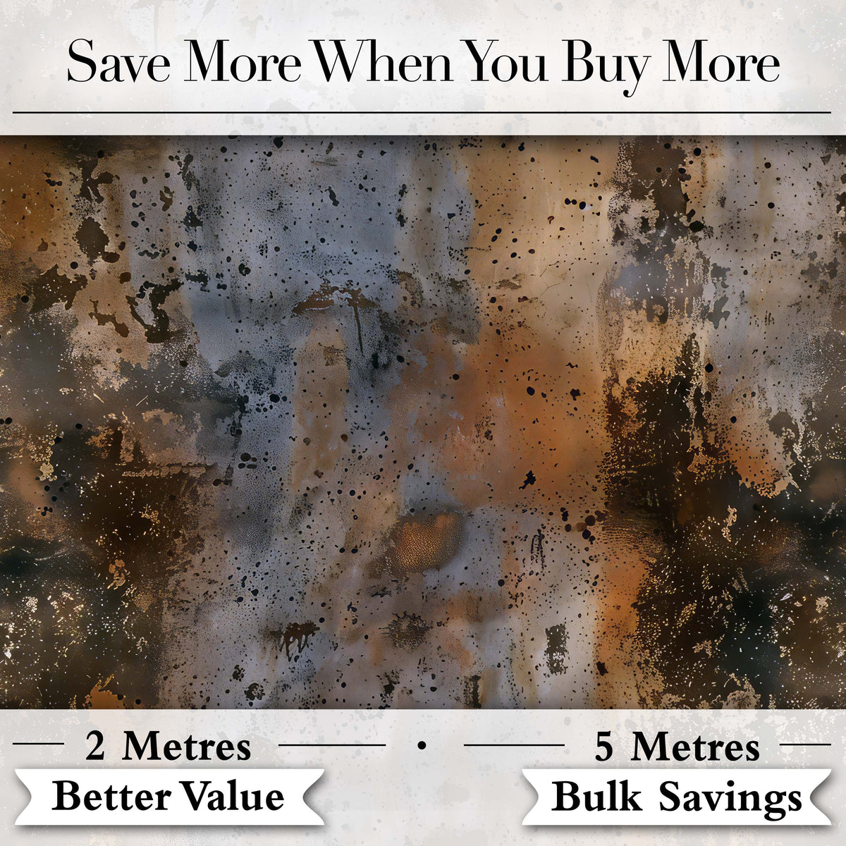 Weathered Metal Rust Texture Seamless Pattern Industrial Grunge Style Digital Print Fabric by the Metre UK Sewing Quilting Textile