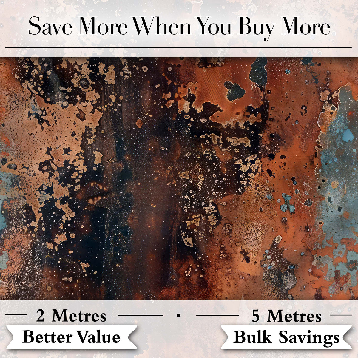 Vertical Rust Drip Texture Dark Industrial Grunge Seamless Pattern Digital Print Fabric by the Metre UK Sewing Quilting Textile