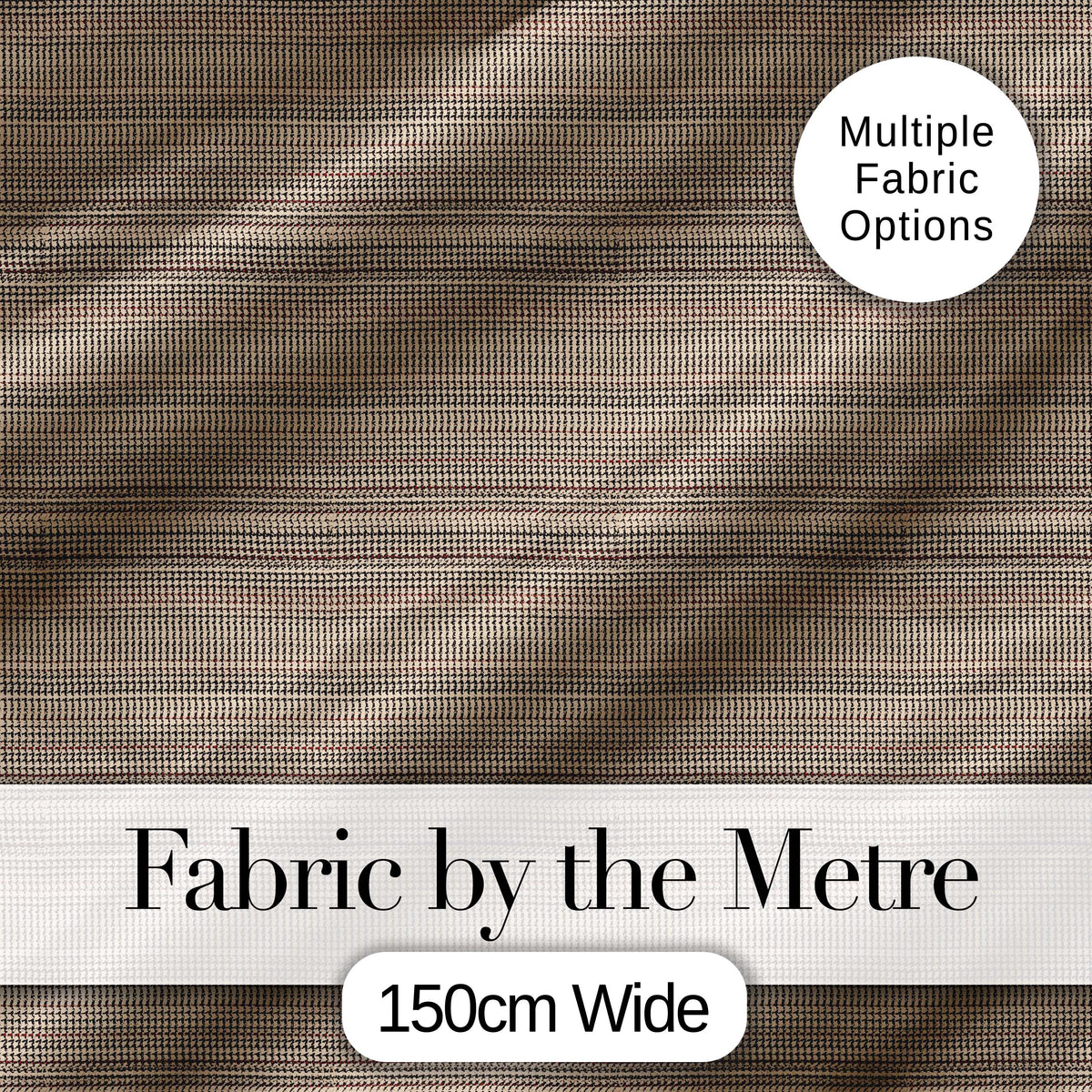 Beige Small Check Woven Fabric Texture Seamless Pattern Digital Print Fabric by the Metre UK Sewing Quilting Textile