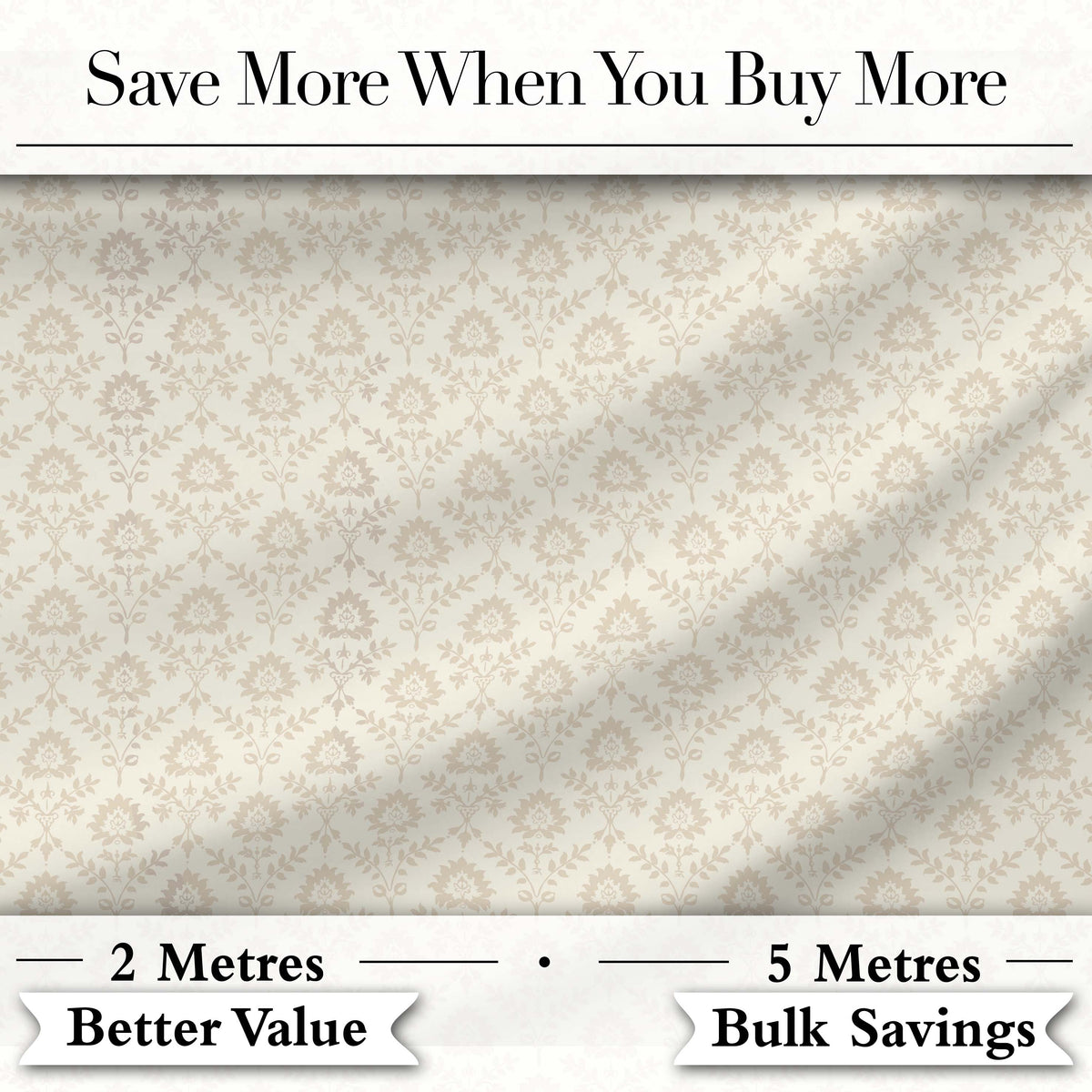 Soft Neutral Floral Bouquet Repeating Seamless Pattern Digital Print Fabric by the Metre UK Sewing Quilting Textile