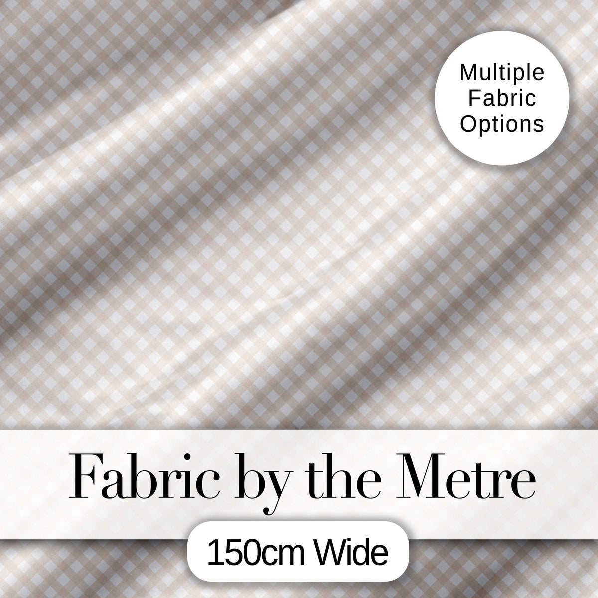 Light Neutral Diamond Check Subtle Seamless Pattern Digital Print Fabric by the Metre UK Sewing Quilting Textile