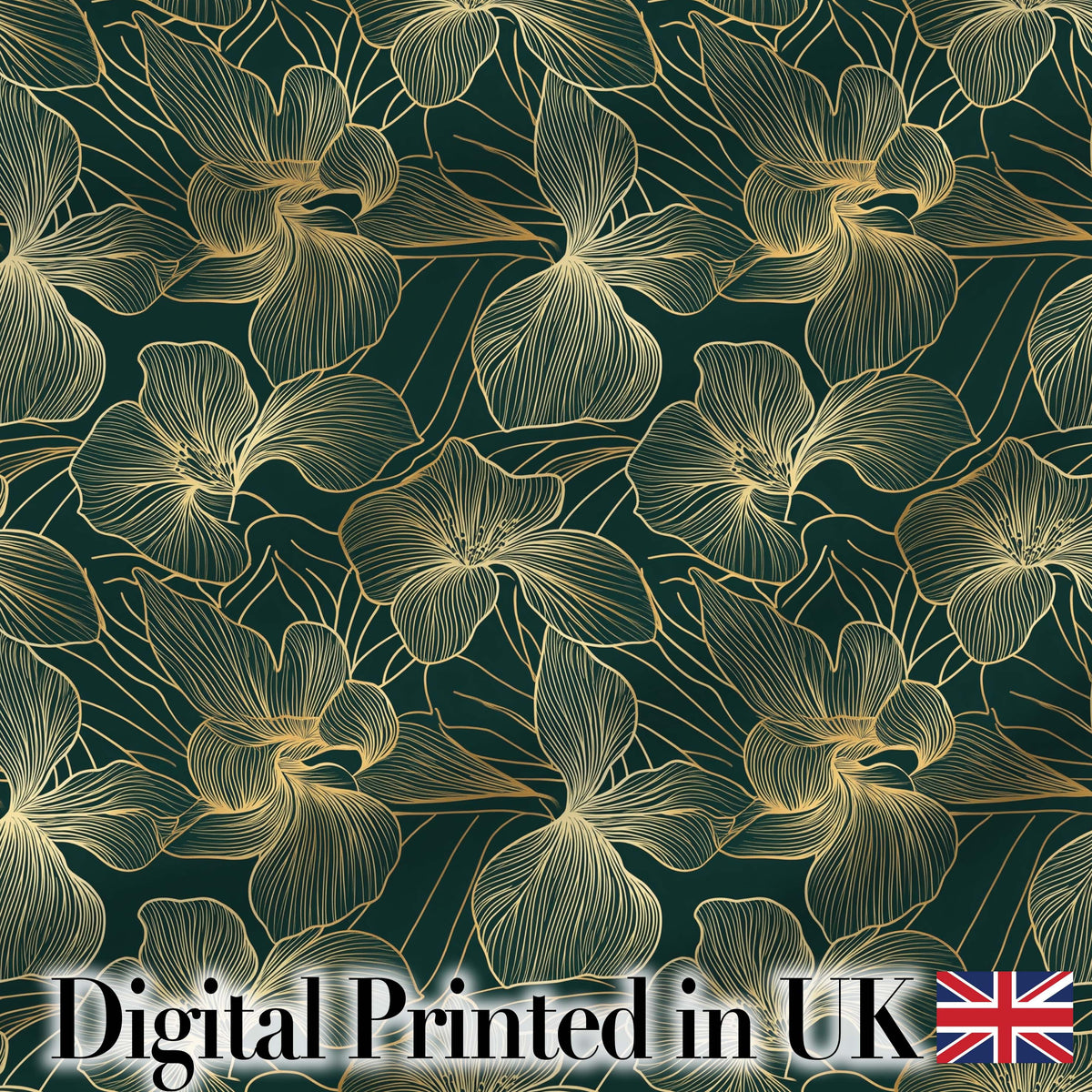 Soft Mint Green Floral Pattern with Delicate Beige Botanical Elements Seamless Digital Print Fabric by the Metre UK Sewing Quilting Textile