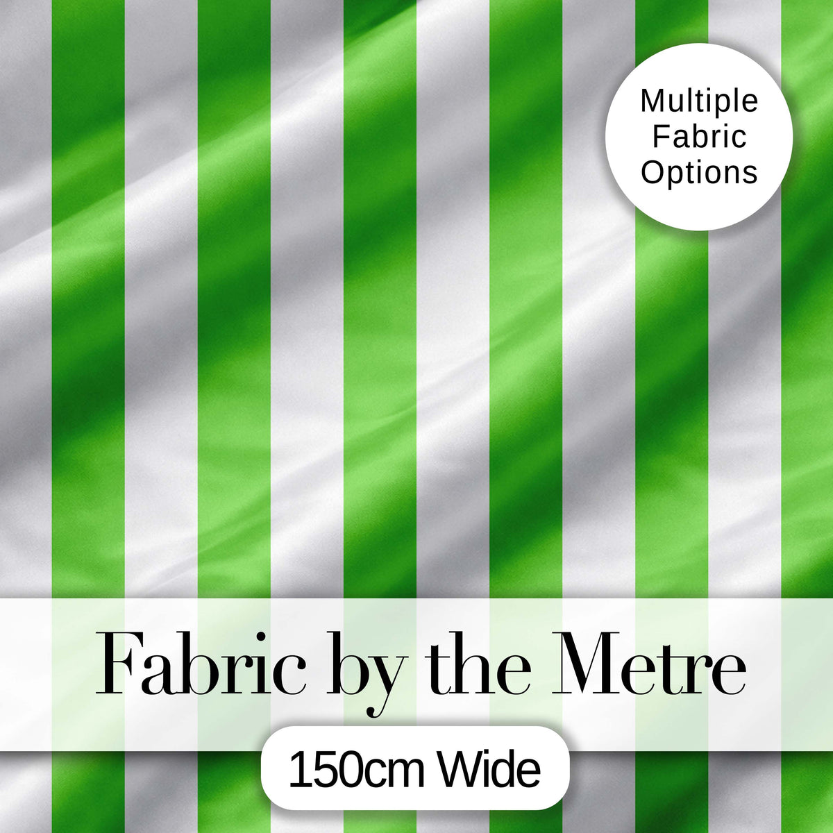 Simple Green And White Vertical Stripe Seamless Pattern Minimal Fabric Digital Print Fabric by the Metre UK Sewing Quilting Textile