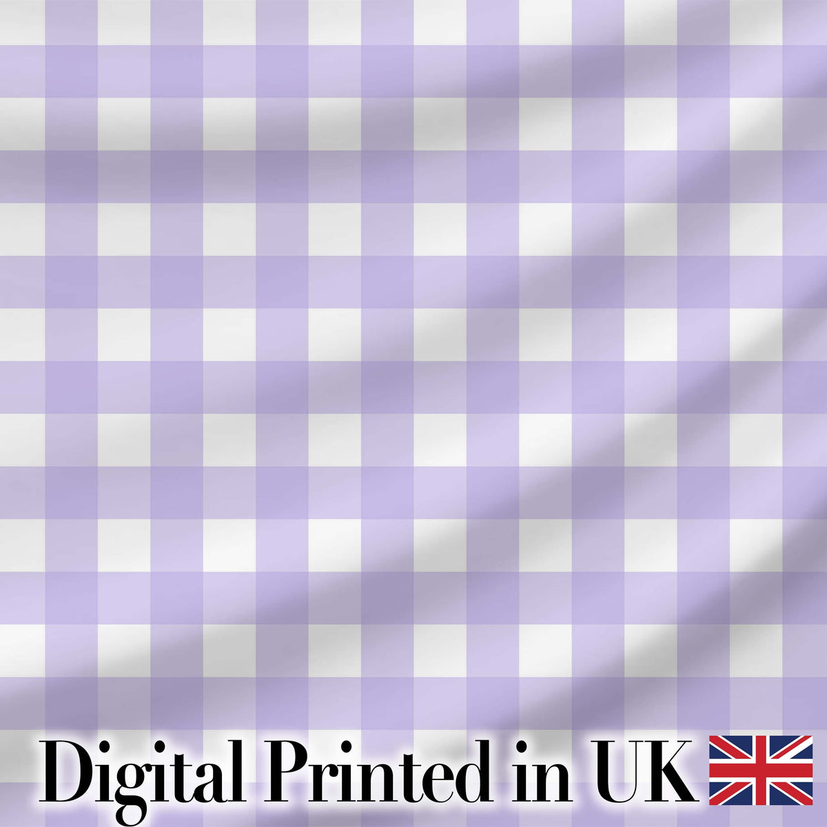 Soft Purple And White Gingham Check Seamless Pattern Classic Fabric Digital Print Fabric by the Metre UK Sewing Quilting Textile