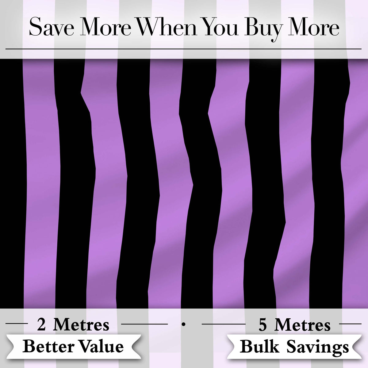 Bold Wavy Purple Black Halloween Stripe Seamless Pattern Digital Print Fabric by the Metre UK Sewing Quilting Textile
