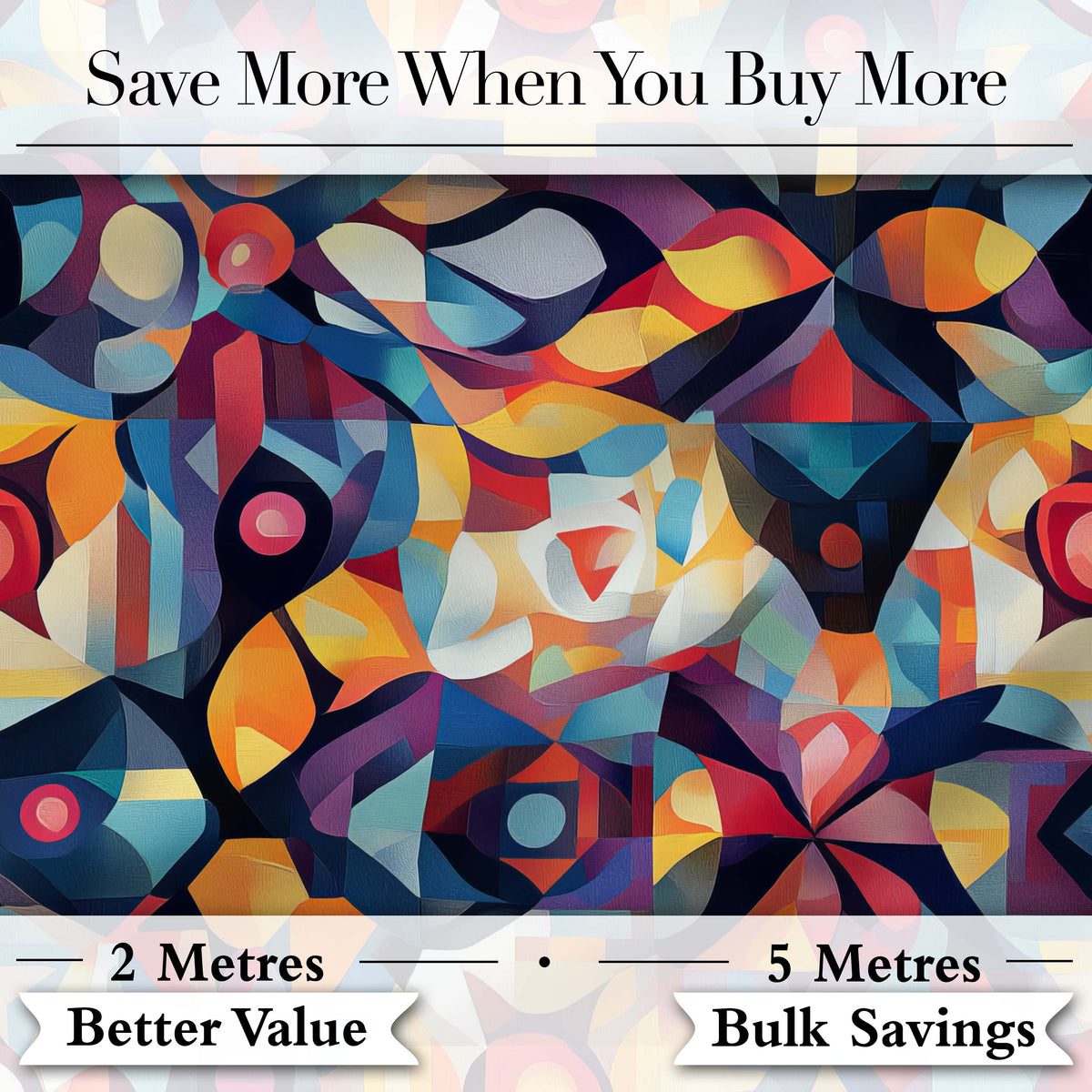 Abstract Cubist Mosaic Shapes Artistic Color Fusion Seamless Pattern Digital Print Fabric by the Metre UK Sewing Quilting Textile
