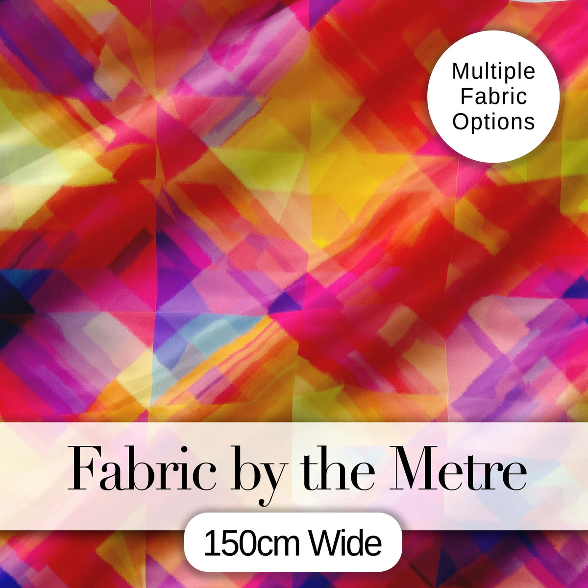 Soft Gradient Polygon Abstract Warm Color Seamless Pattern Digital Print Fabric by the Metre UK Sewing Quilting Textile