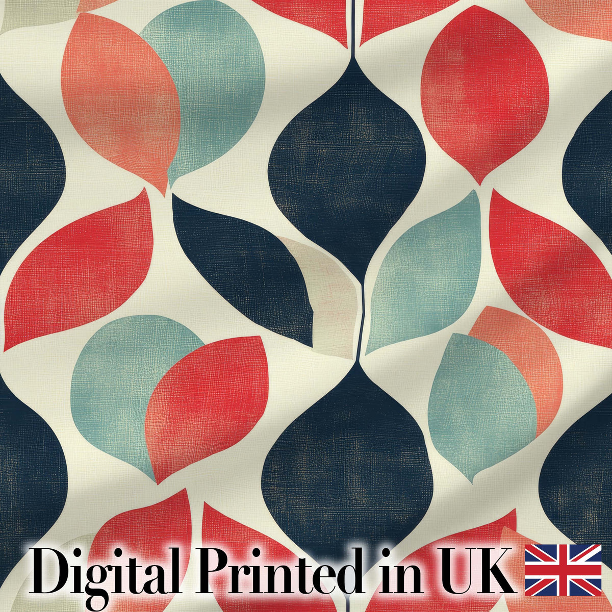 Textured Leaf Organic Shapes Scandinavian Style Seamless Pattern Digital Print Fabric by the Metre UK Sewing Quilting Textile