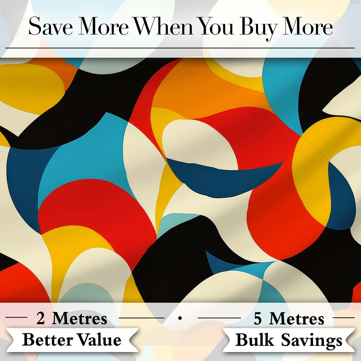 Bold Abstract Organic Shapes Colorful Modern Seamless Pattern Digital Print Fabric by the Metre UK Sewing Quilting Textile
