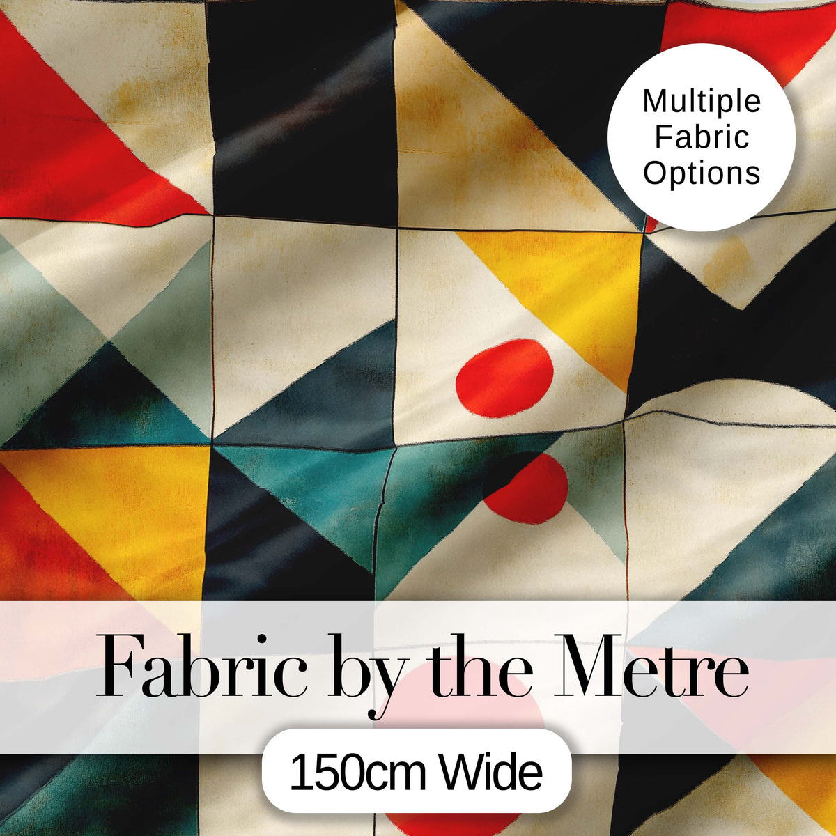 Mid Century Triangle Geometric Abstract Pattern Seamless Pattern Digital Print Fabric by the Metre UK Sewing Quilting Textile