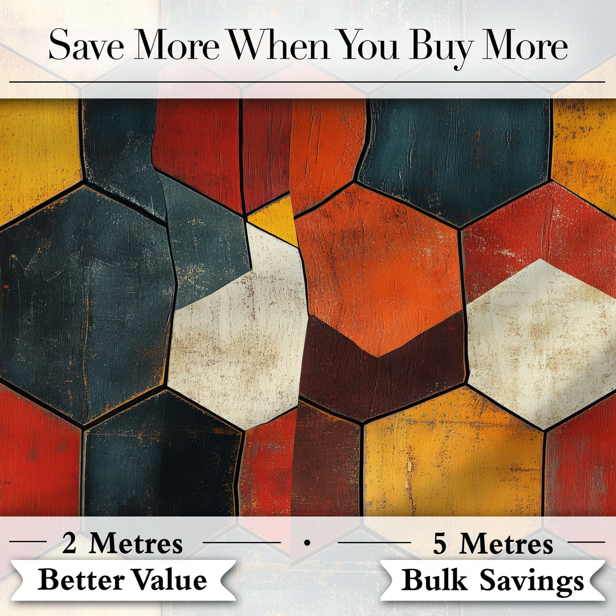 Rustic Hexagon Geometric Texture Pattern Seamless Pattern Digital Print Fabric by the Metre UK Sewing Quilting Textile