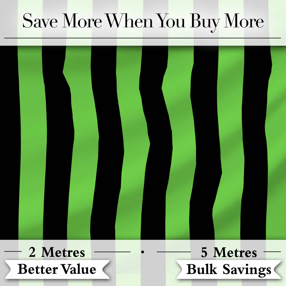 Green Black Wavy Stripe Abstract Seamless Pattern Digital Print Fabric by the Metre UK Sewing Quilting Textile