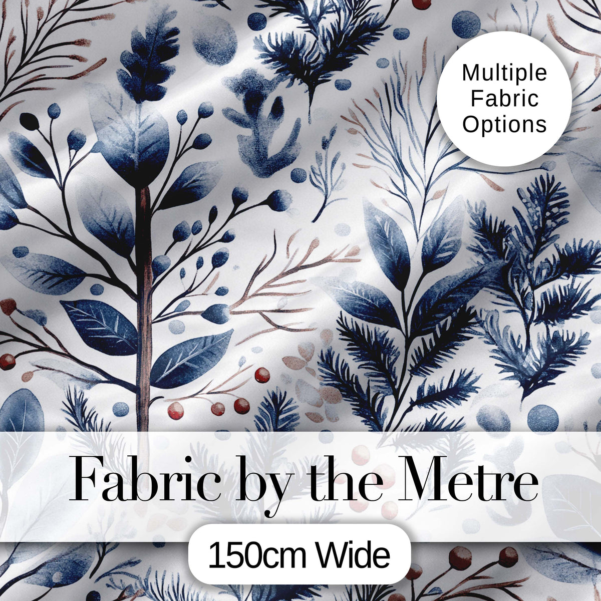 Vintage Nordic Stripe Snowflake Seamless Pattern Digital Print Fabric by the Metre UK Sewing Quilting Textile