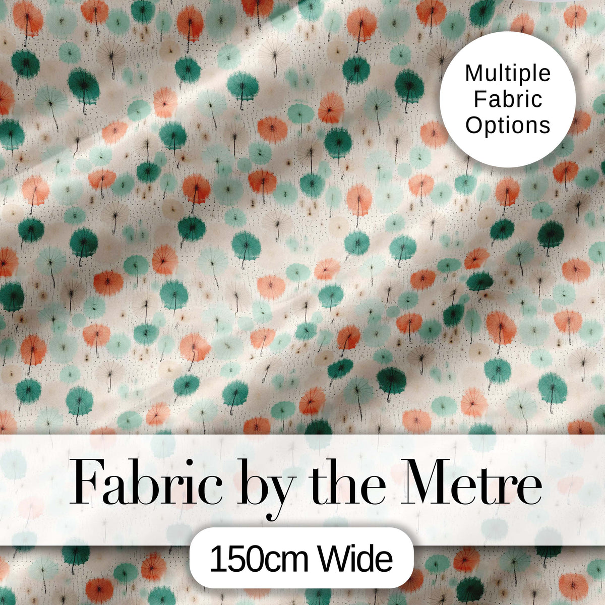 Soft Pastel Umbrellas with Vintage Speckled Background Seamless Pattern Digital Print Fabric by the Metre UK Sewing Quilting Textile