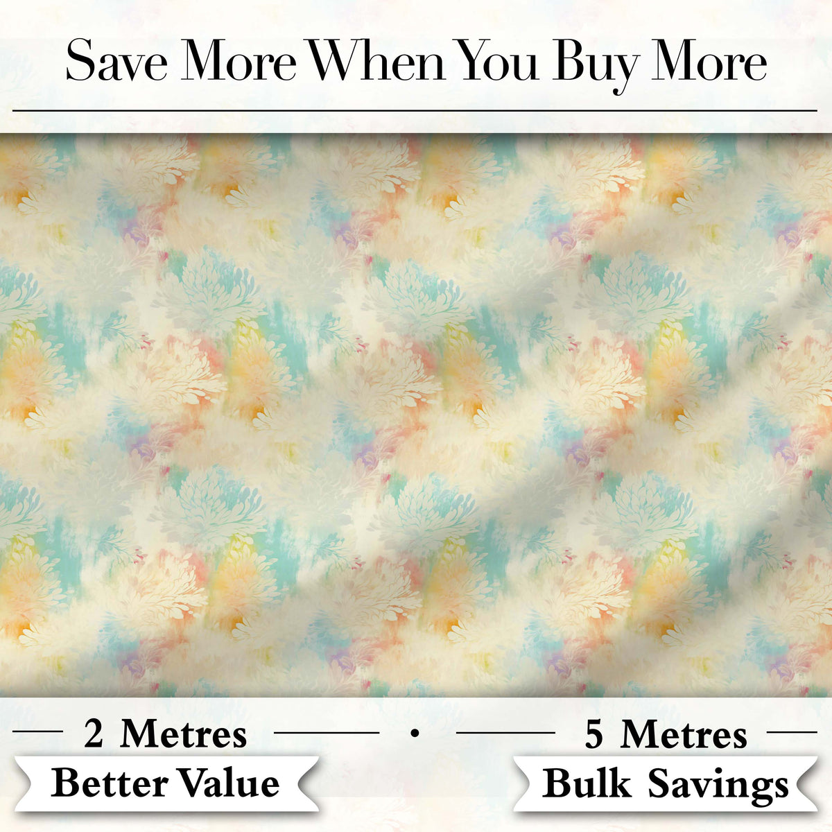 Dreamy Pastel Floral Burst Seamless Pattern Soft Abstract Texture Digital Print Fabric by the Metre UK Sewing Quilting Textile